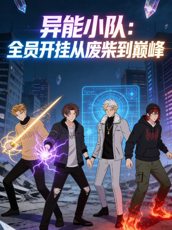 异能小队，全员开挂从废柴到巅峰动态漫画封面图